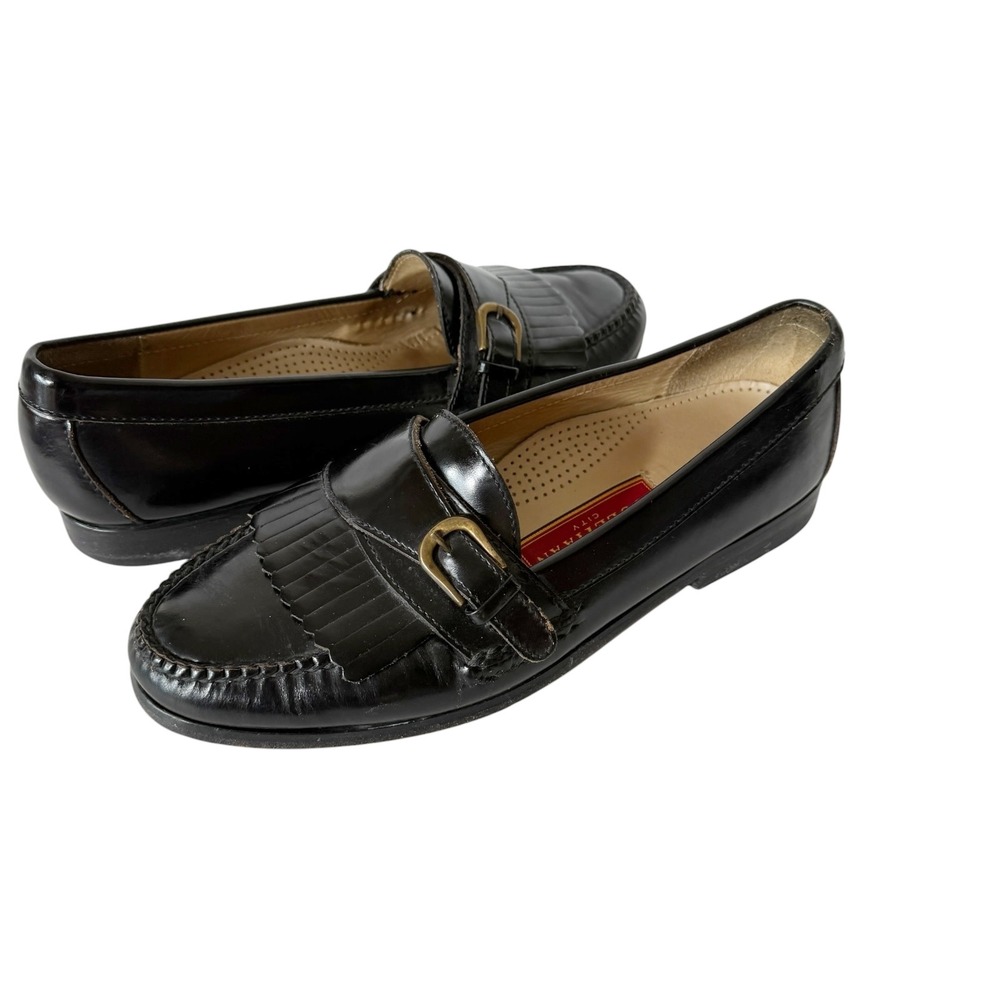 Cole Haan Pinch Mens Vintage 3518 Black Buckle Kiltie Loafer Size 12 D